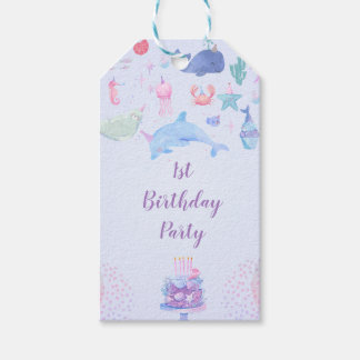 ONEder the Sea Party Gift Tag