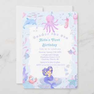 ONEder the Sea: Under the Sea 1st Birthday Party  Invitation