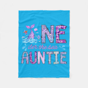Oneder Under The Sea Auntie 1st Birthday Girl Fleece Blanket