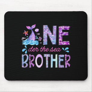Oneder Under The Sea Brother 1st Birthday Girl Mouse Pad