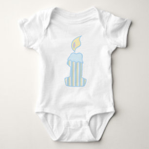 ONEderful Blue Candle Baby Bodysuit
