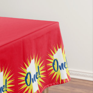Onederful Cute Colourful 1st Birthday Party Theme Tablecloth