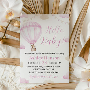 Onederful Hot Air Balloon Baby Shower Invitation