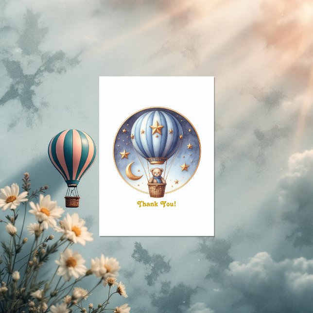 ONEderful Hot Air Balloon Thank You Card (ONEderful Hot Air Balloon Thank You Card)