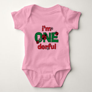 ONEderful Ladybug 1st Birthday Baby Bodysuit