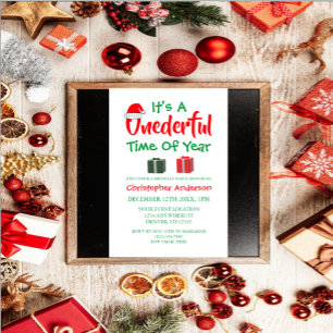 Onederful Time Of Year Christmas 1st Birthday Invitation