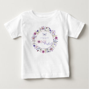 Onederful Wildflower First Birthday Baby Girl  T-Shirt