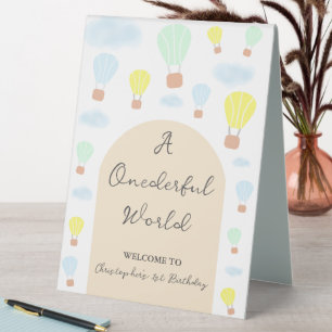 Onederful World Hot Air Balloon 1st Birthday
