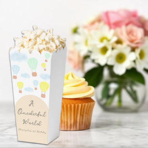 Onederful World Hot Air Balloon 1st Birthday Favour Box