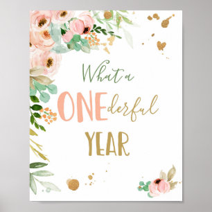 Onederful Year Miss Onederful Girl Birthday Sign