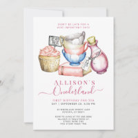 Onederland 1st Birthday Par-Tea Invitation