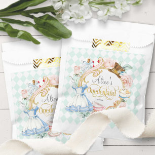 Onederland, Mad hatter teaparty, birthday snacks Favour Bag