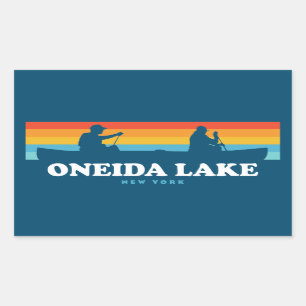 Oneida Lake New York Canoe Rectangular Sticker