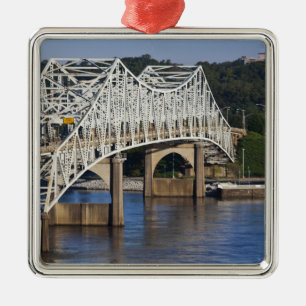 O'Neil Bridge on Tennessee River, Florence, Metal Ornament