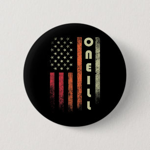 Oneill Surname Funny Retro Vintage Birthday Americ 6 Cm Round Badge