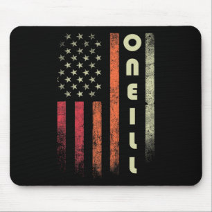 Oneill Surname Funny Retro Vintage Birthday Americ Mouse Pad