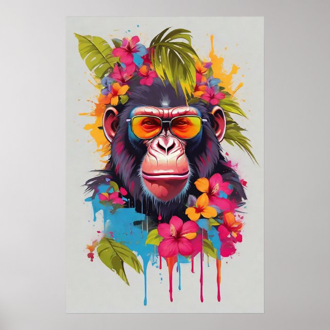 "Oneness With The Universe” Ape Poster (Front)