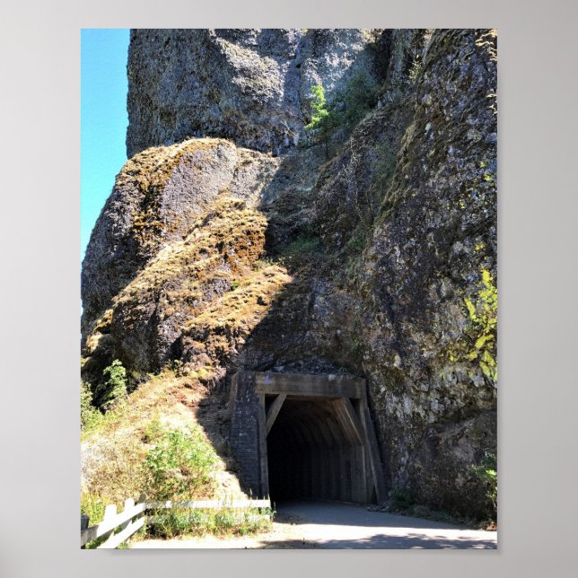 Oneonta Gorge Tunnel, Oregon Poster (Front)