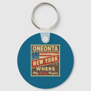 Oneonta Ny Its Where My Story Begins _1  Key Ring