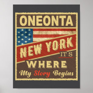 Oneonta Ny Its Where My Story Begins Poster