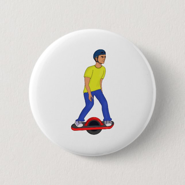 Onewheeling Dude 6 Cm Round Badge (Front)