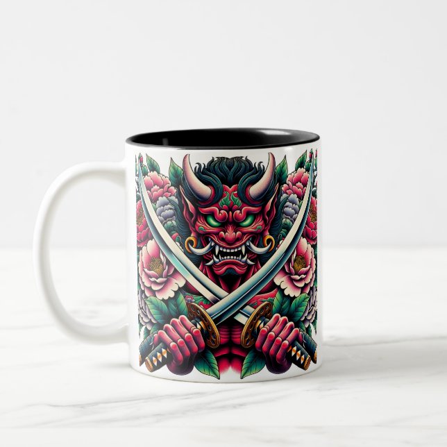 Oni & Bakeneko - Enchanted Guardians Edition Two-Tone Coffee Mug (Left)