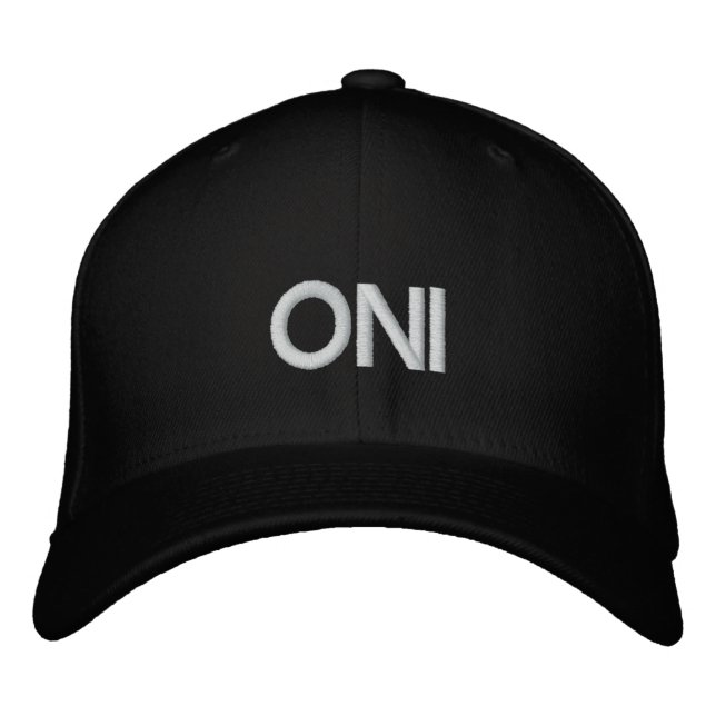 Oni Black Coloured Baseball Cap (Front)