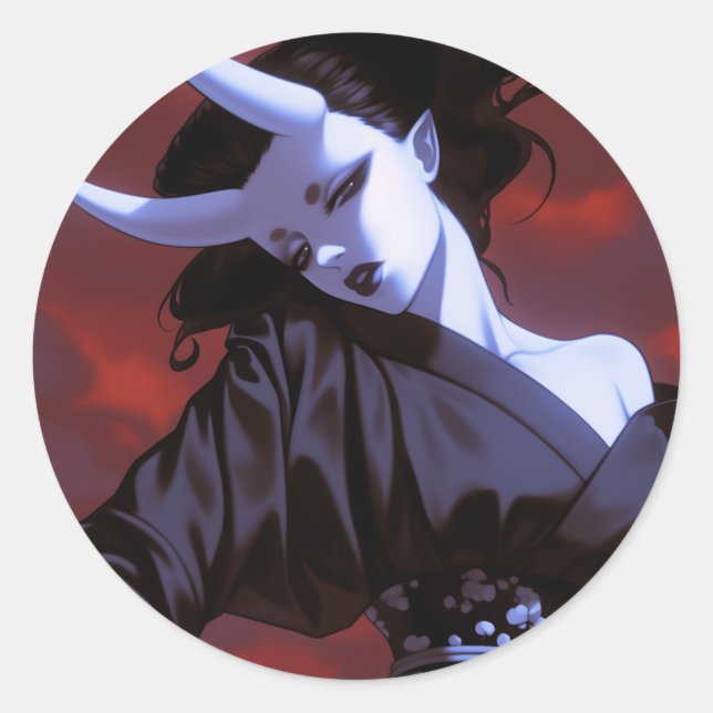 Oni Classic Round Sticker (Front)