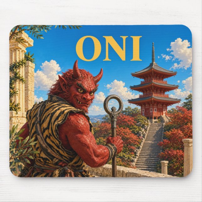 Oni, Gothic Fantasy Monster Mouse Pad (Front)