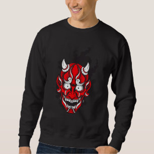 Oni Japanese Demon Mask Design Sweatshirt