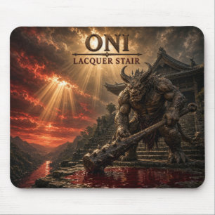 Oni Lacquer Stair Dark Realism Mouse Pad