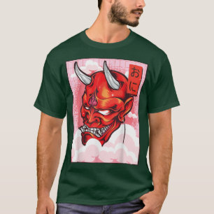 Oni Mask Demon Mask Yokai Kawaii Japanese Aestheti T-Shirt