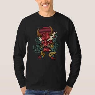 Oni Mask Japanese Devil Face Japan Street Style T-Shirt