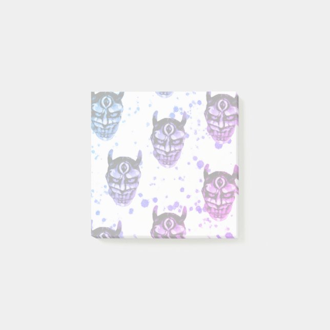 Oni pattern stationery (splash) post-it notes (Front)