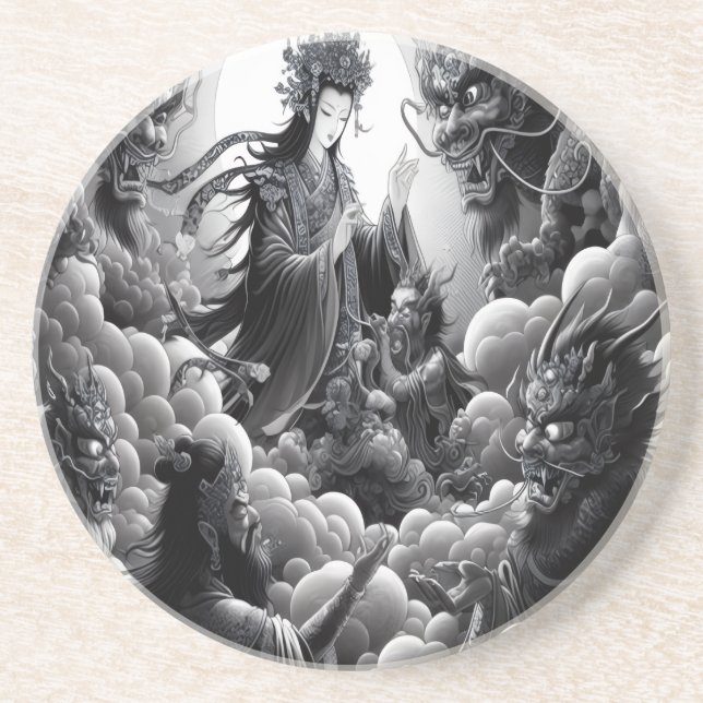 Oni Temptation Sandstone Coaster (Front)