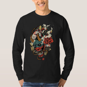 Oni Yokai Mask Angry Demon Japanese Mythology Cult T-Shirt