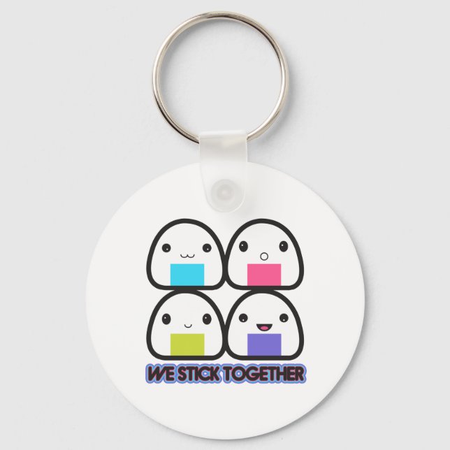 Onigiri Family Key Ring (Front)