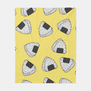 Onigiri (japanese rice ball) background. Seamless Fleece Blanket