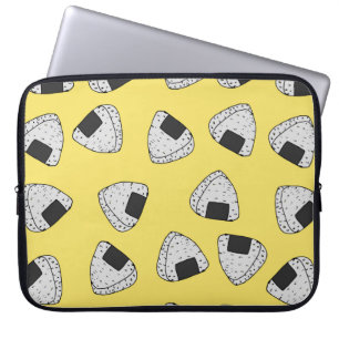 Onigiri (japanese rice ball) background. Seamless  Laptop Sleeve
