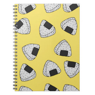 Onigiri (japanese rice ball) background. Seamless  Notebook