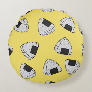 Onigiri (japanese rice ball) background. Seamless  Round Cushion