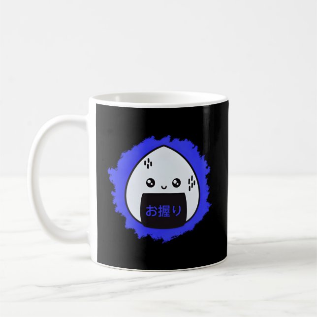 Onigiri Japanese Rice Ball Kawaii Anime Aesthetic  Coffee Mug (Left)