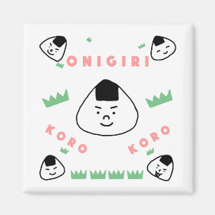 Onigiri Koro Koro (the Rolling Rice Balls) Magnet