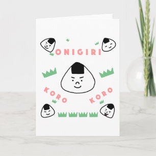 Onigiri Koro Koro (the Rolling Rice Balls) Note Card