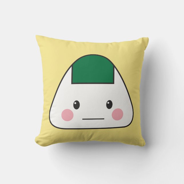 Onigiri omusubi Japanese rice ball seaweed nori Cushion (Front)