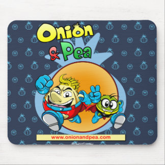 Onion & blue Pea mousepad. Mouse Pad