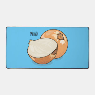 Onion cartoon illustration desk mat