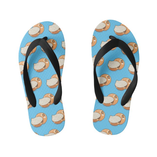 Onion cartoon illustration  kid's thongs (Footbed)