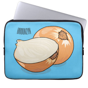 Onion cartoon illustration  laptop sleeve