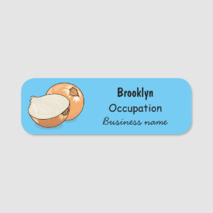 Onion cartoon illustration name tag